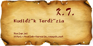 Kudlák Terézia névjegykártya